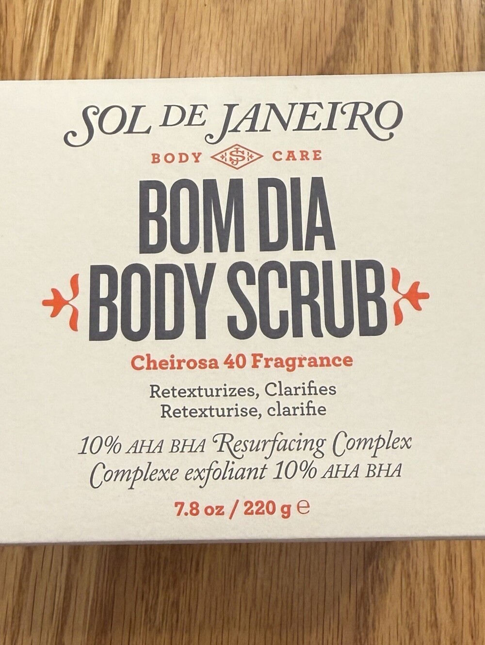 Sol de Janeiro Bom Dia Body Scrub Cheirosa 40 7.8 oz 220g AHA BHA NEW BOX
